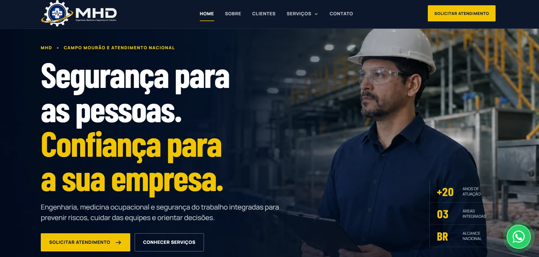 Miniatura do site MHD — Engenharia, Medicina e Segurança do Trabalho